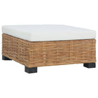 Voetensteun 66x66x37 cm natuurlijk rattan mahonie mangohout