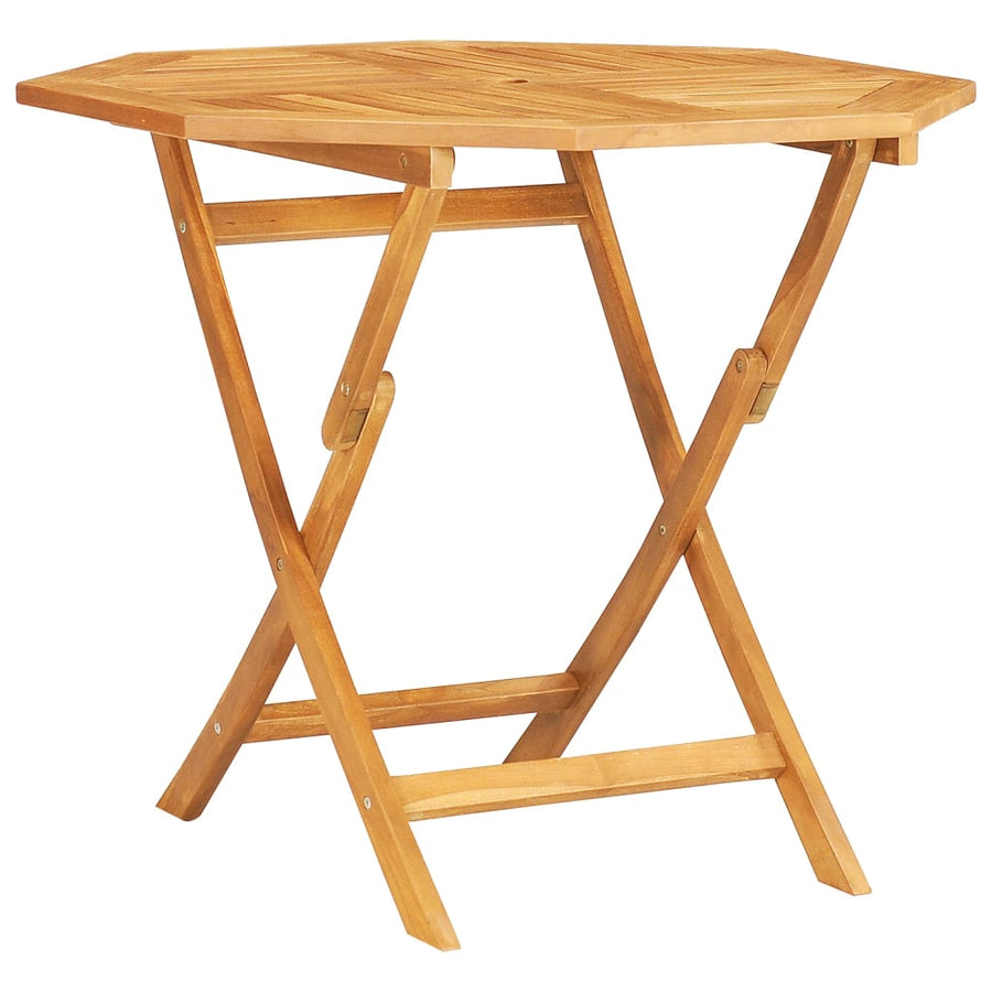 Tuintafel Inklapbaar 85X85X76 Cm Massief Teakhout Achthoek