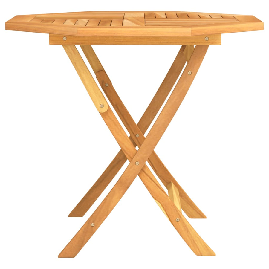 Tuintafel Inklapbaar 85X85X76 Cm Massief Teakhout Achthoek