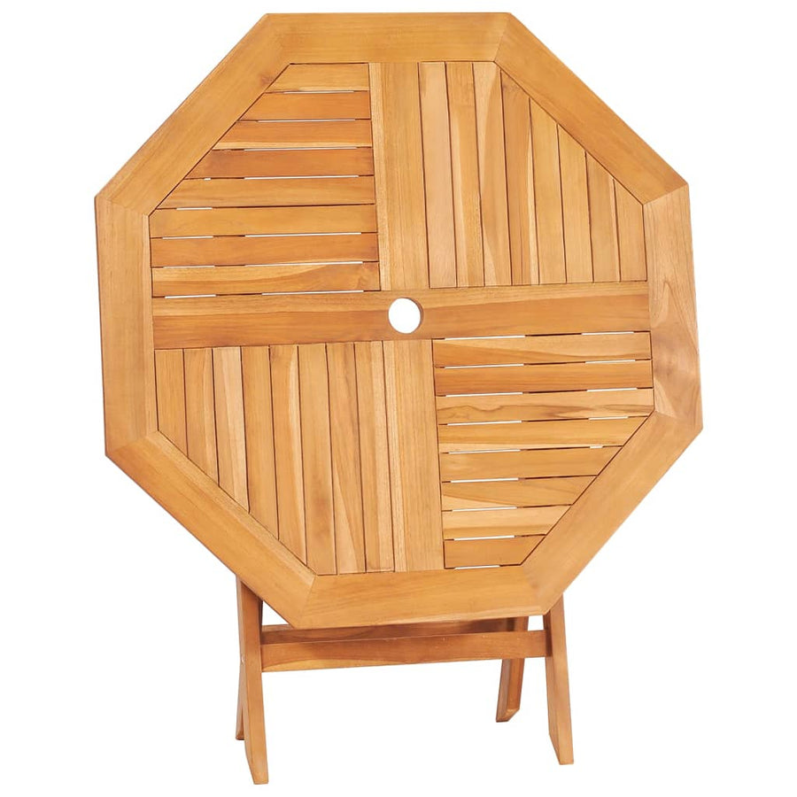 Tuintafel Inklapbaar 85X85X76 Cm Massief Teakhout Achthoek