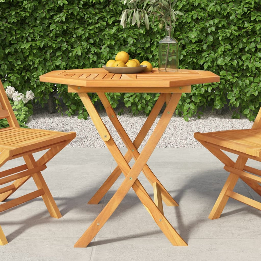 Tuintafel Inklapbaar 85X85X76 Cm Massief Teakhout Achthoek