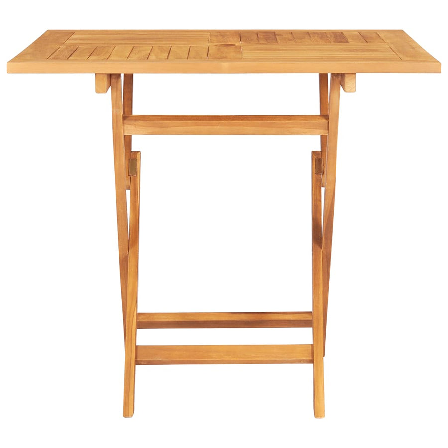 Tuintafel Inklapbaar 85X85X76 Cm Massief Teakhout Vierkant