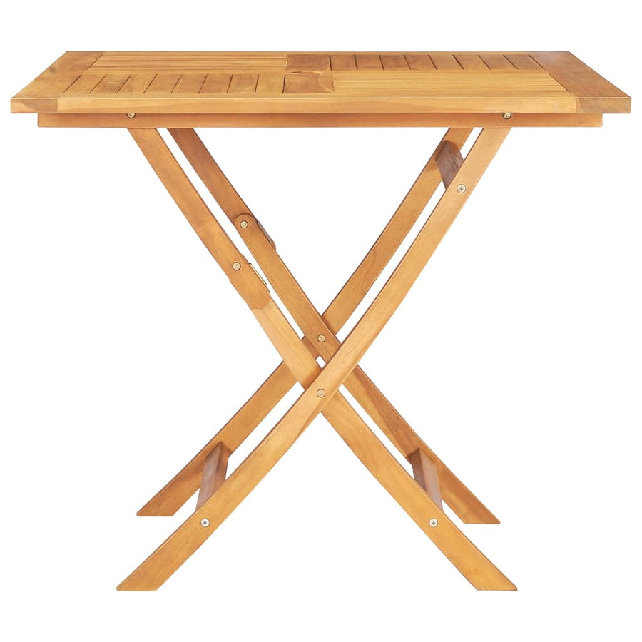 Tuintafel Inklapbaar 85X85X76 Cm Massief Teakhout Vierkant