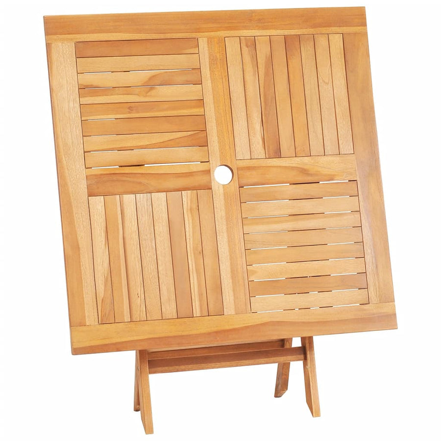 Tuintafel Inklapbaar 85X85X76 Cm Massief Teakhout Vierkant