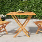 Foldable garden table 85x85x76 cm solid teak