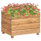 Plantenbak verhoogd 50x40x38 cm teakhout staal