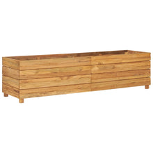 Plantenbak Verhoogd Massief Teakhout En Staal 150 x 40 x 38 cm