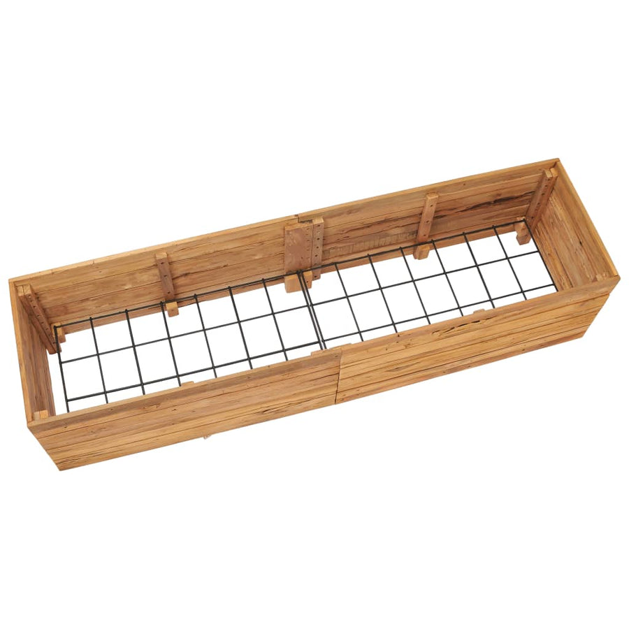 Plantenbak Verhoogd Massief Teakhout En Staal 150 x 40 x 38 cm