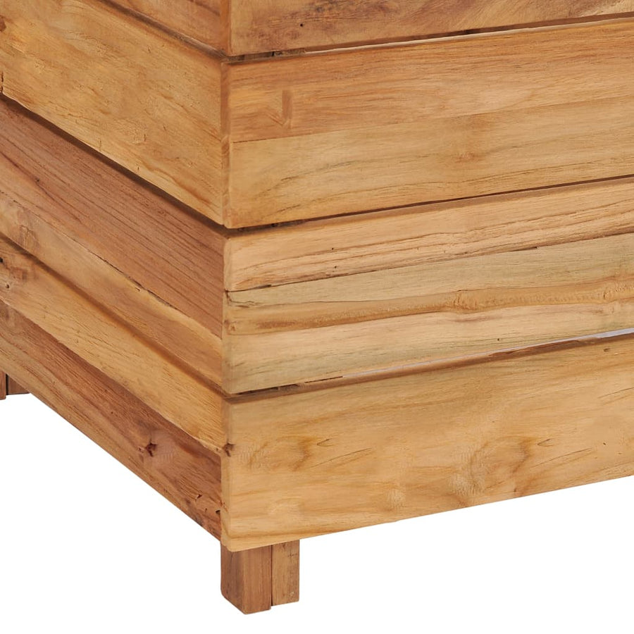 Plantenbak Verhoogd Massief Teakhout En Staal 150 x 40 x 38 cm