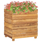 Plantenbak verhoogd 50x40x55 cm teakhout staal