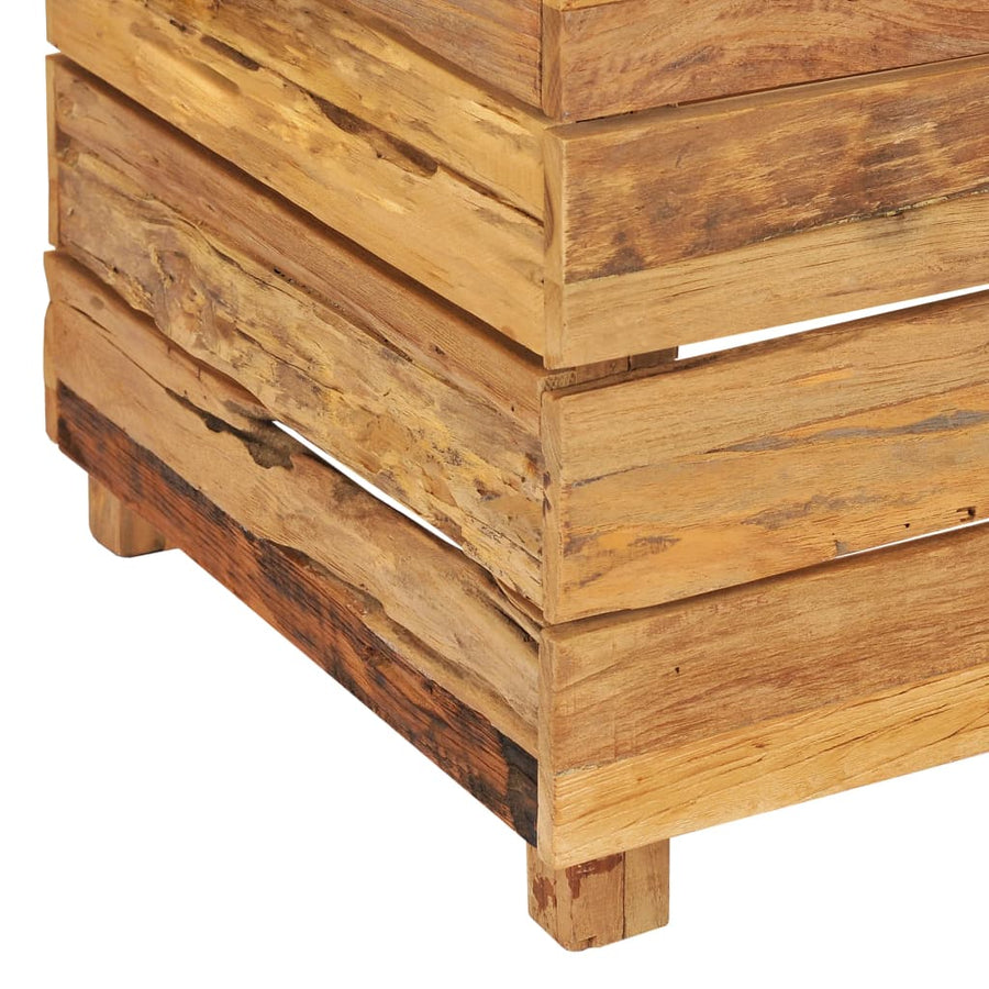 Plantenbak Verhoogd Massief Teakhout En Staal 50 x 40 x 55 cm