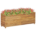 Plantenbak verhoogd 150x40x55 cm teakhout staal
