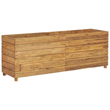 Plantenbak Verhoogd Massief Teakhout En Staal 150 x 40 x 55 cm