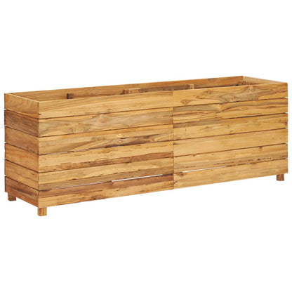 Plantenbak Verhoogd Massief Teakhout En Staal 150 x 40 x 55 cm