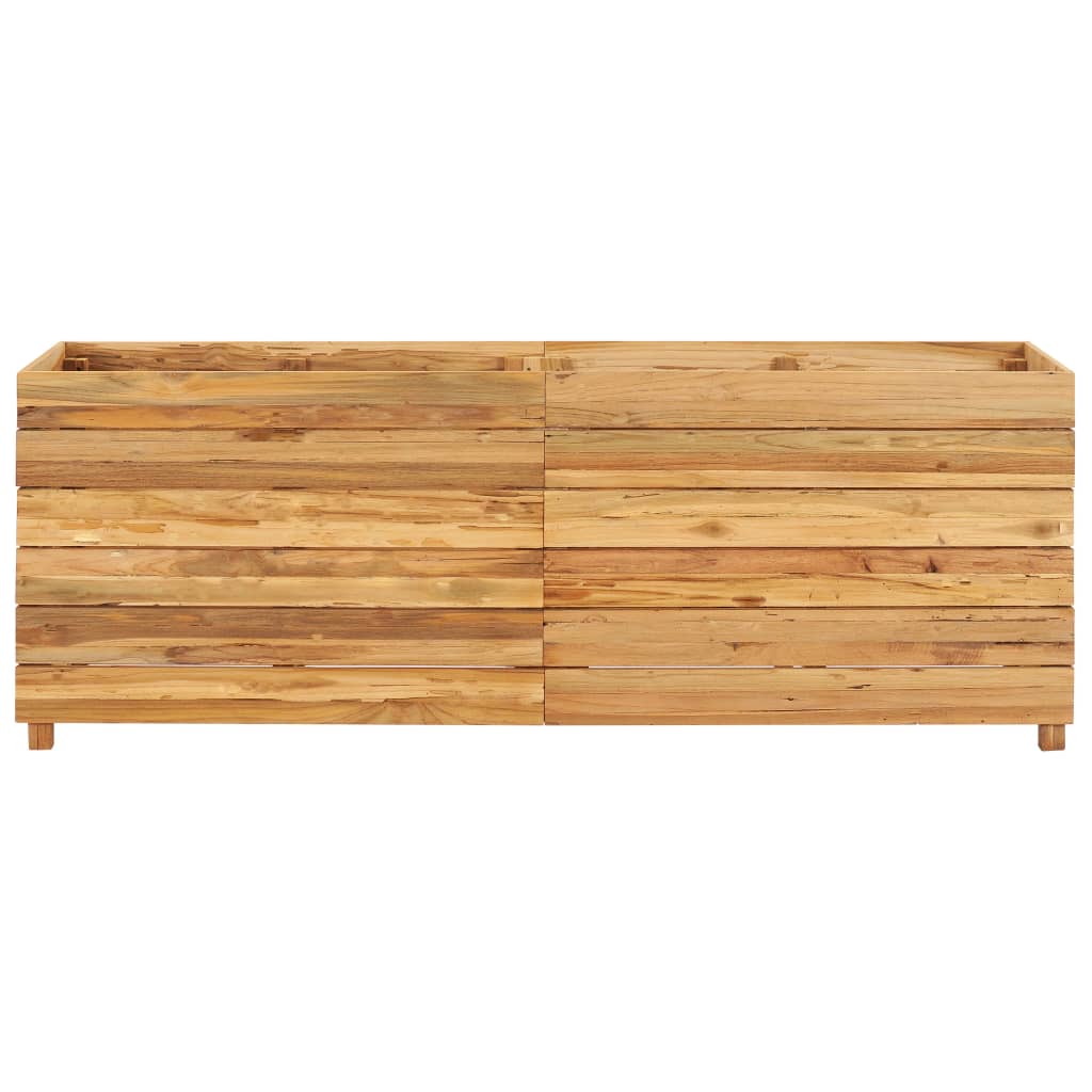Plantenbak Verhoogd Massief Teakhout En Staal 150 x 40 x 55 cm