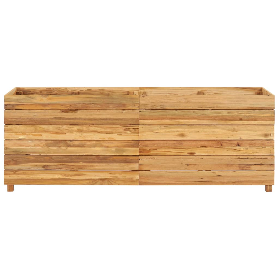 Plantenbak Verhoogd Massief Teakhout En Staal 150 x 40 x 55 cm