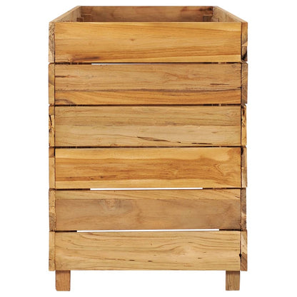 Plantenbak Verhoogd Massief Teakhout En Staal 150 x 40 x 55 cm