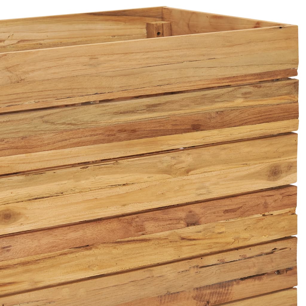 Plantenbak Verhoogd Massief Teakhout En Staal 150 x 40 x 55 cm