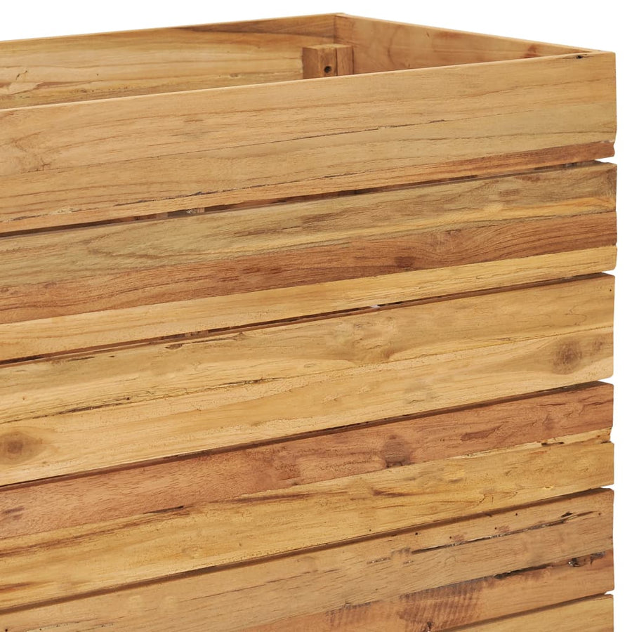 Plantenbak Verhoogd Massief Teakhout En Staal 150 x 40 x 55 cm