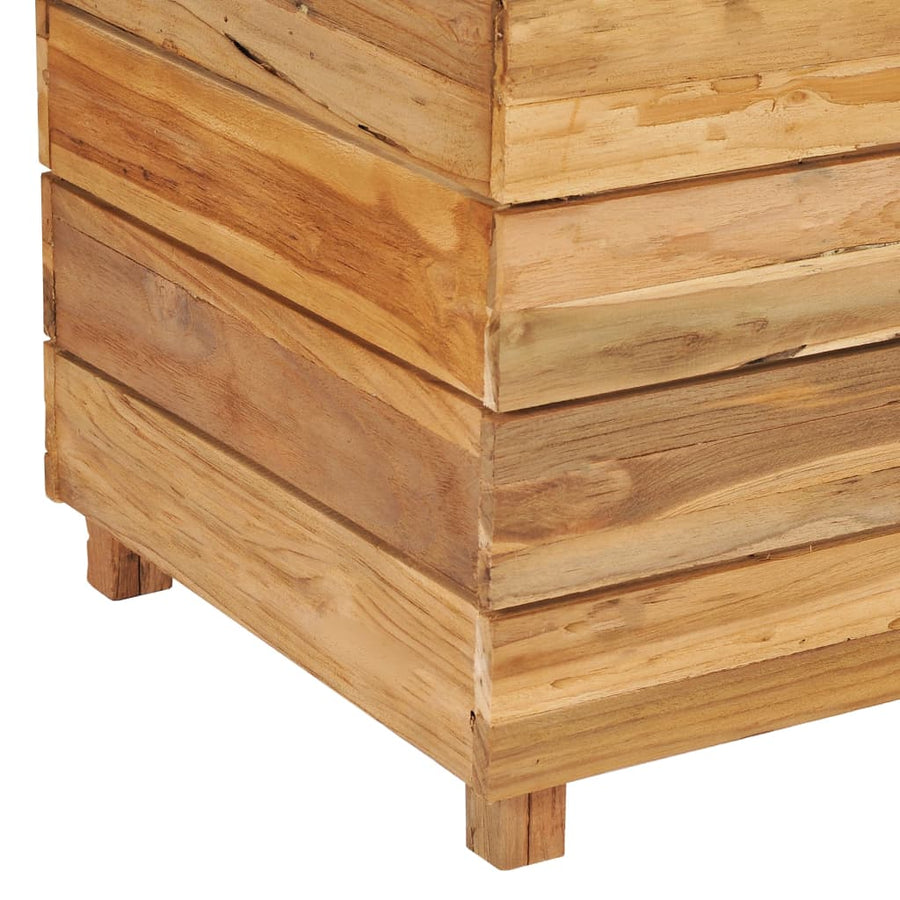 Plantenbak Verhoogd Massief Teakhout En Staal 150 x 40 x 55 cm