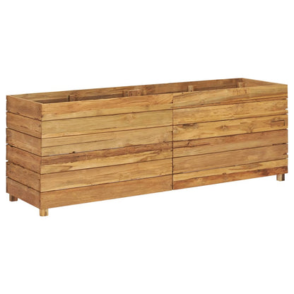 Plantenbak Verhoogd Massief Teakhout En Staal 150 x 40 x 55 cm
