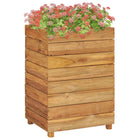 Plantenbak verhoogd 50x40x72 cm teakhout staal