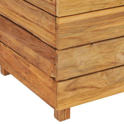 Plantenbak Verhoogd Massief Teakhout En Staal 50 x 40 x 72 cm