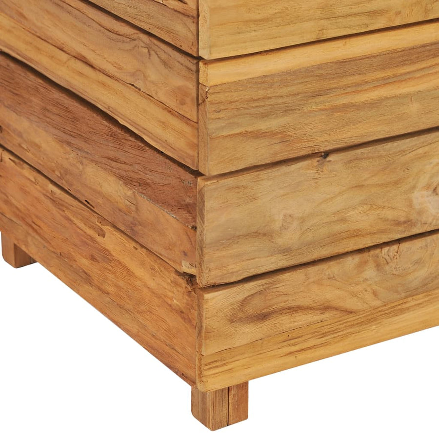 Plantenbak Verhoogd Massief Teakhout En Staal 50 x 40 x 72 cm