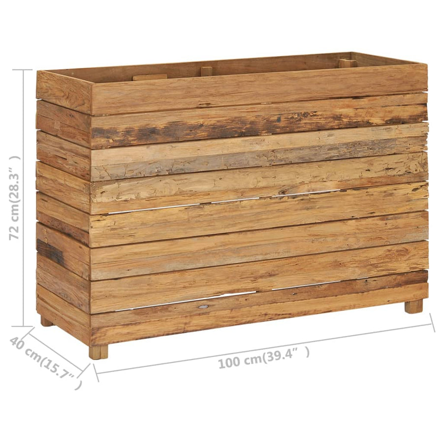 Plantenbak Verhoogd Massief Teakhout 100 x 40 x 72 cm