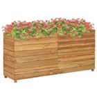 Plantenbak verhoogd 150x40x72 cm teakhout staal