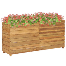 Plantenbak Verhoogd Massief Teakhout En Staal 150 x 40 x 72 cm