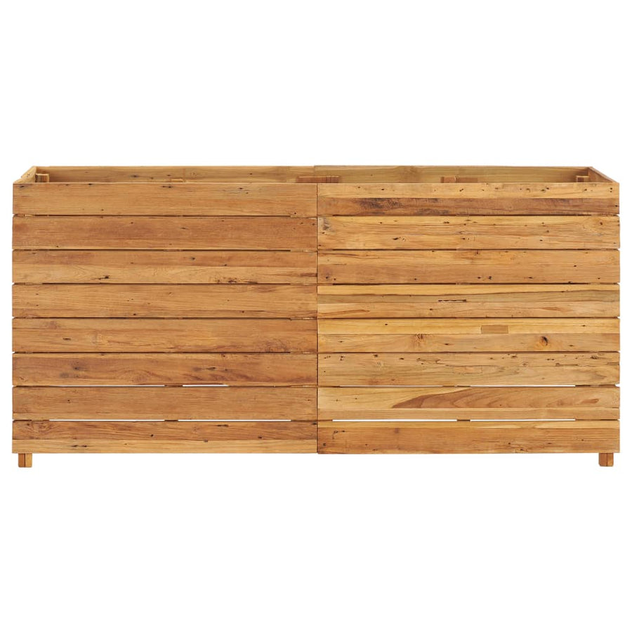 Plantenbak Verhoogd Massief Teakhout En Staal 150 x 40 x 72 cm