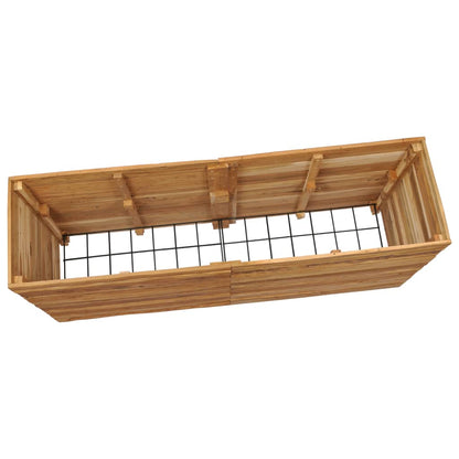 Plantenbak Verhoogd Massief Teakhout En Staal 150 x 40 x 72 cm