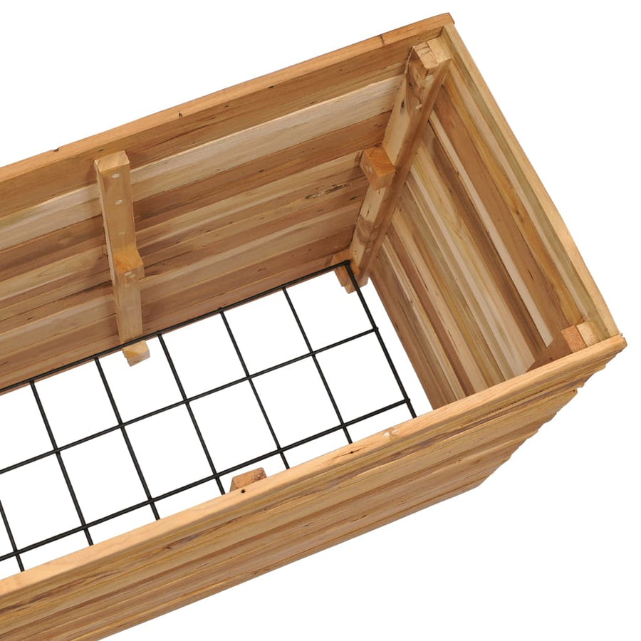 Plantenbak Verhoogd Massief Teakhout En Staal 150 x 40 x 72 cm