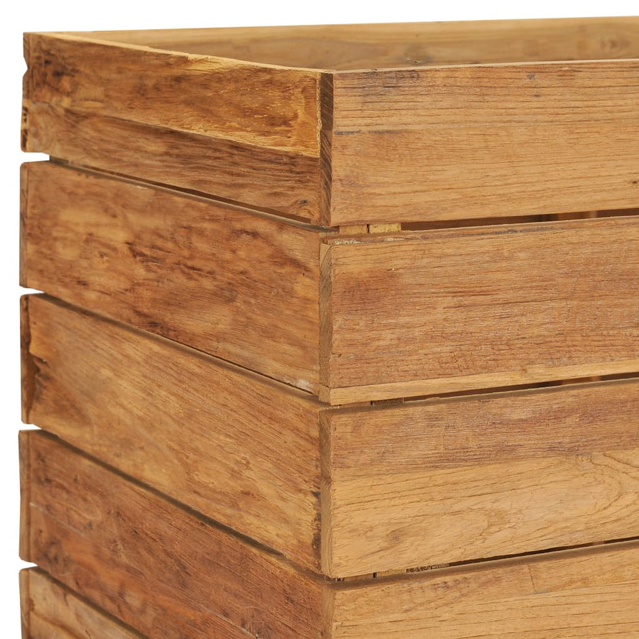 Plantenbak Verhoogd Massief Teakhout En Staal 150 x 40 x 72 cm