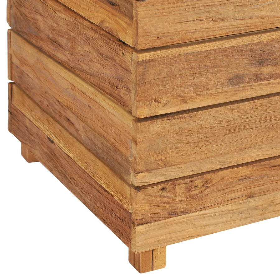 Plantenbak Verhoogd Massief Teakhout En Staal 150 x 40 x 72 cm