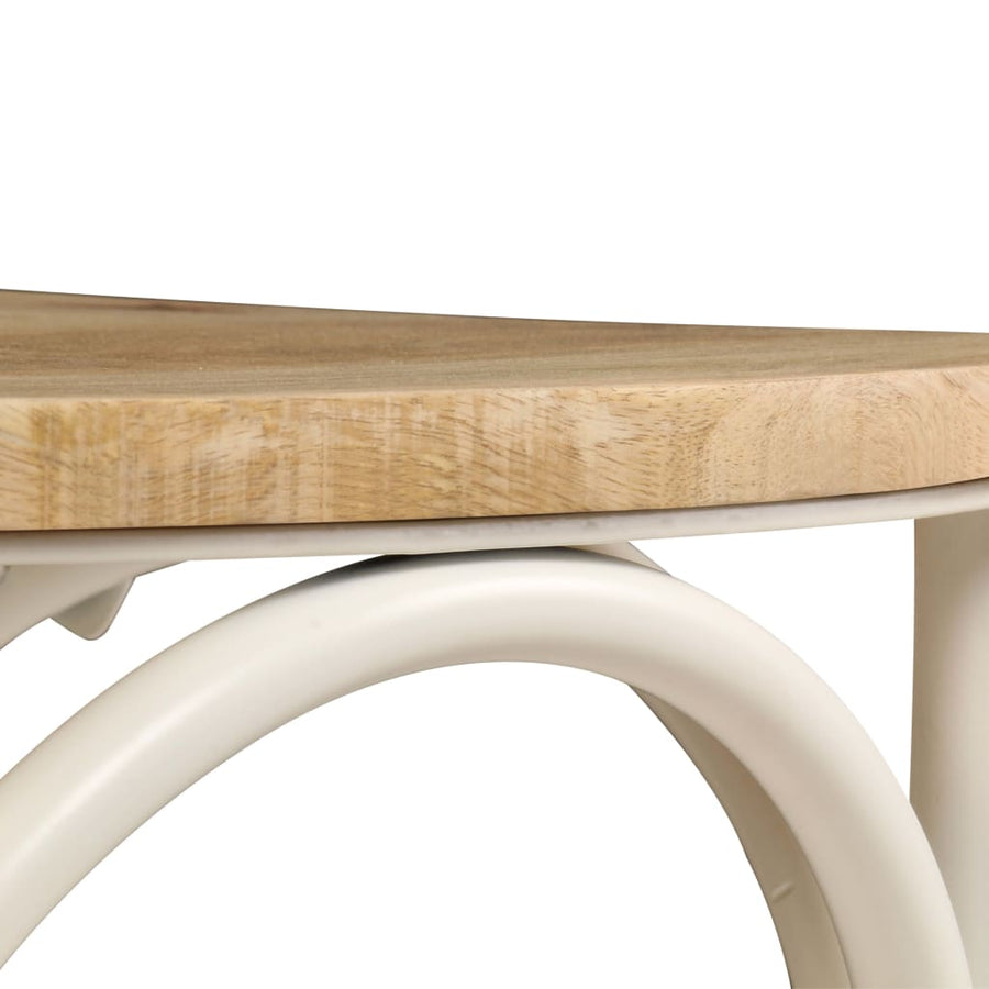 Kruisstoelen Massief Mangohout Wit 4 massief mangohout (wit frame)