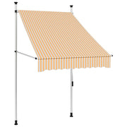 Luifel uittrekbaar 100 cm oranje wit gestreept