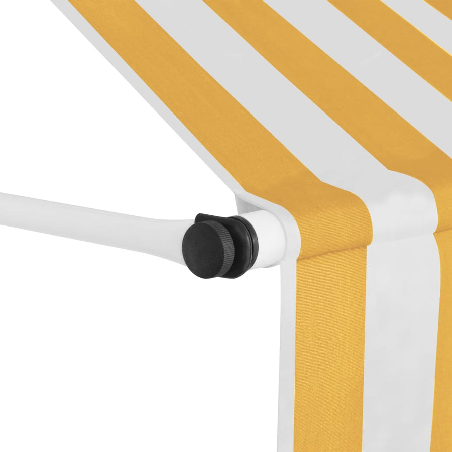 Luifel Handmatig Uittrekbaar 100 Cm Oranje En Witte Strepen orange