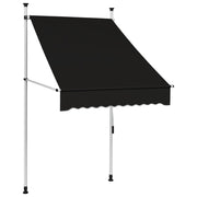 Luifel uittrekbaar 100 cm antraciet