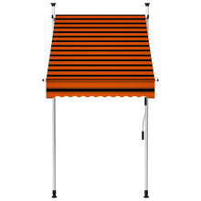 Luifel Handmatig Uittrekbaar 100 cm Oranje en bruin