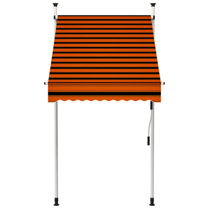 Luifel Handmatig Uittrekbaar 100 cm Oranje en bruin
