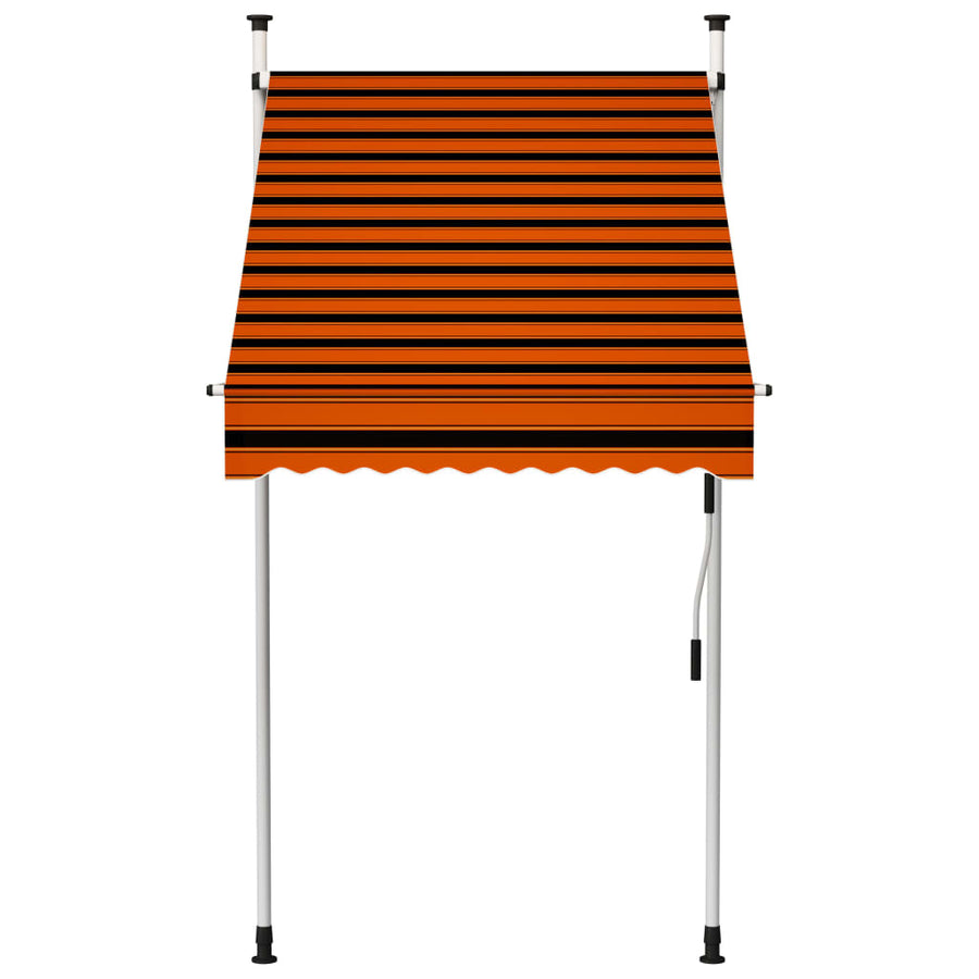 Luifel Handmatig Uittrekbaar 100 cm Oranje en bruin