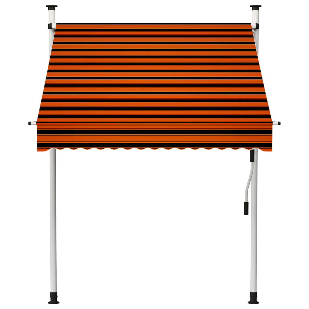 Luifel Handmatig Uittrekbaar Oranje En Bruin 150 cm