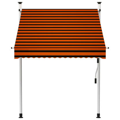 Luifel Handmatig Uittrekbaar Oranje En Bruin 150 cm