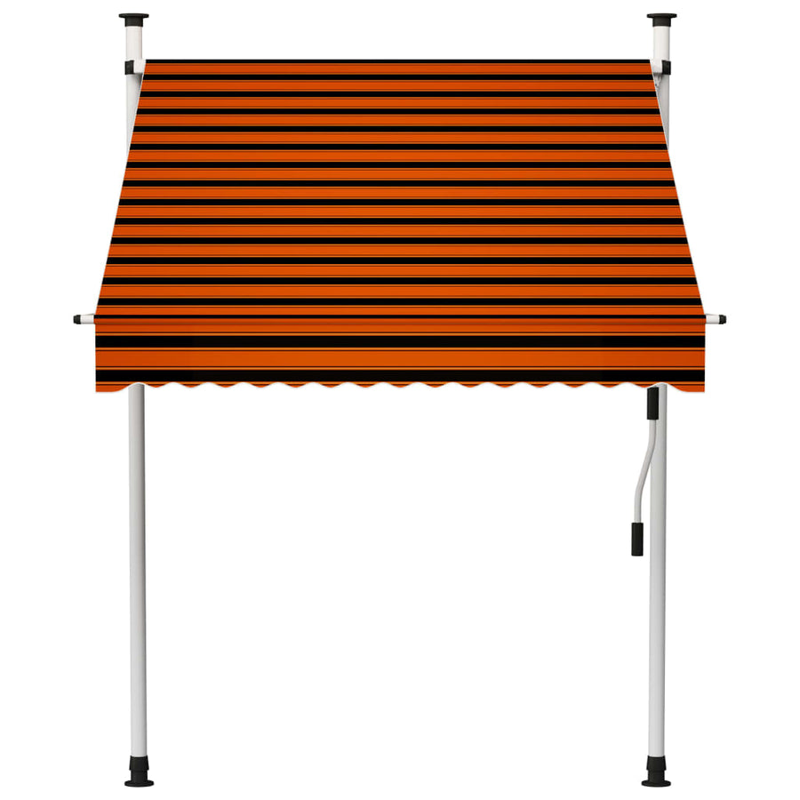 Luifel Handmatig Uittrekbaar Oranje En Bruin 150 cm