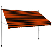 Luifel uittrekbaar 250 cm oranje bruin