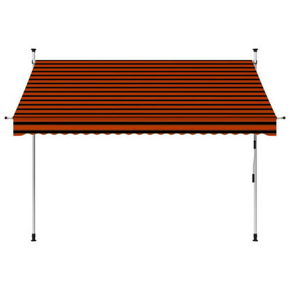 Luifel Handmatig Uittrekbaar Oranje En Bruin 250 cm