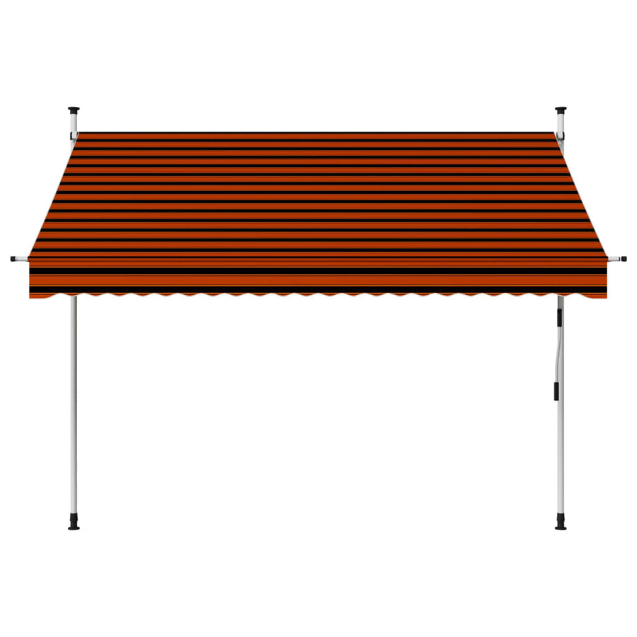 Luifel Handmatig Uittrekbaar Oranje En Bruin 250 cm
