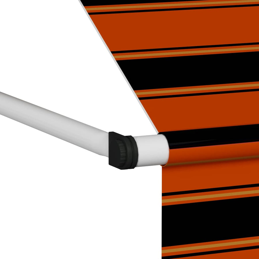 Luifel Handmatig Uittrekbaar Oranje En Bruin 250 cm